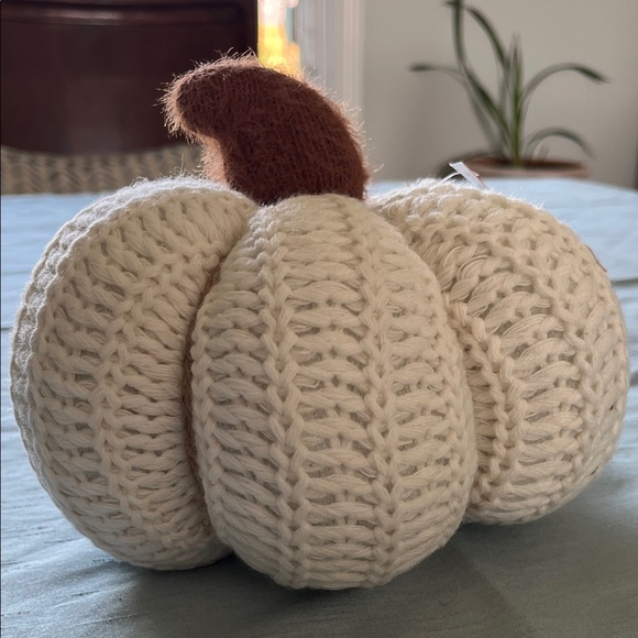 NWT Fall Fest Cream Fabric Pumpkin - Picture 3 of 7